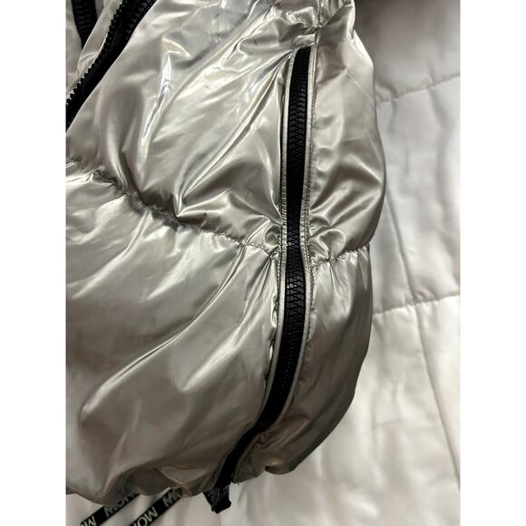 Moncler Silver Puffer Jacket - Picture 8 of 14